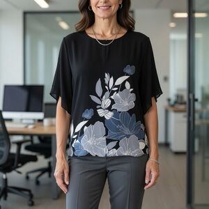 Alfani Short Sleeve Lightweight Top Sz Large